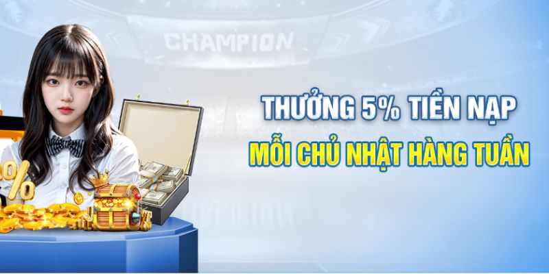 Nạp tiền vào chủ nhật nhận khuyến mãi 69VN 5%